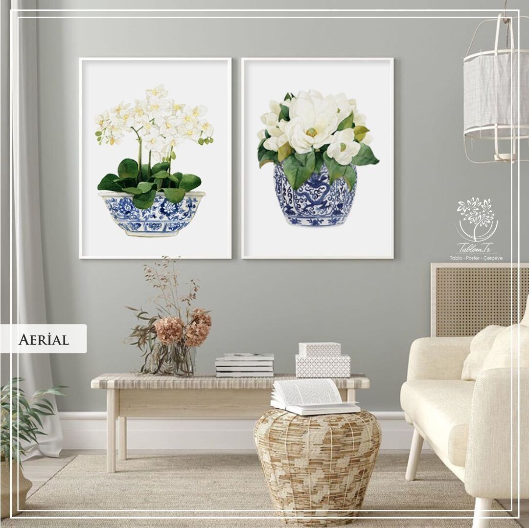 Aerial1 İkili Set Tablo Siyah - 30x40 CM
