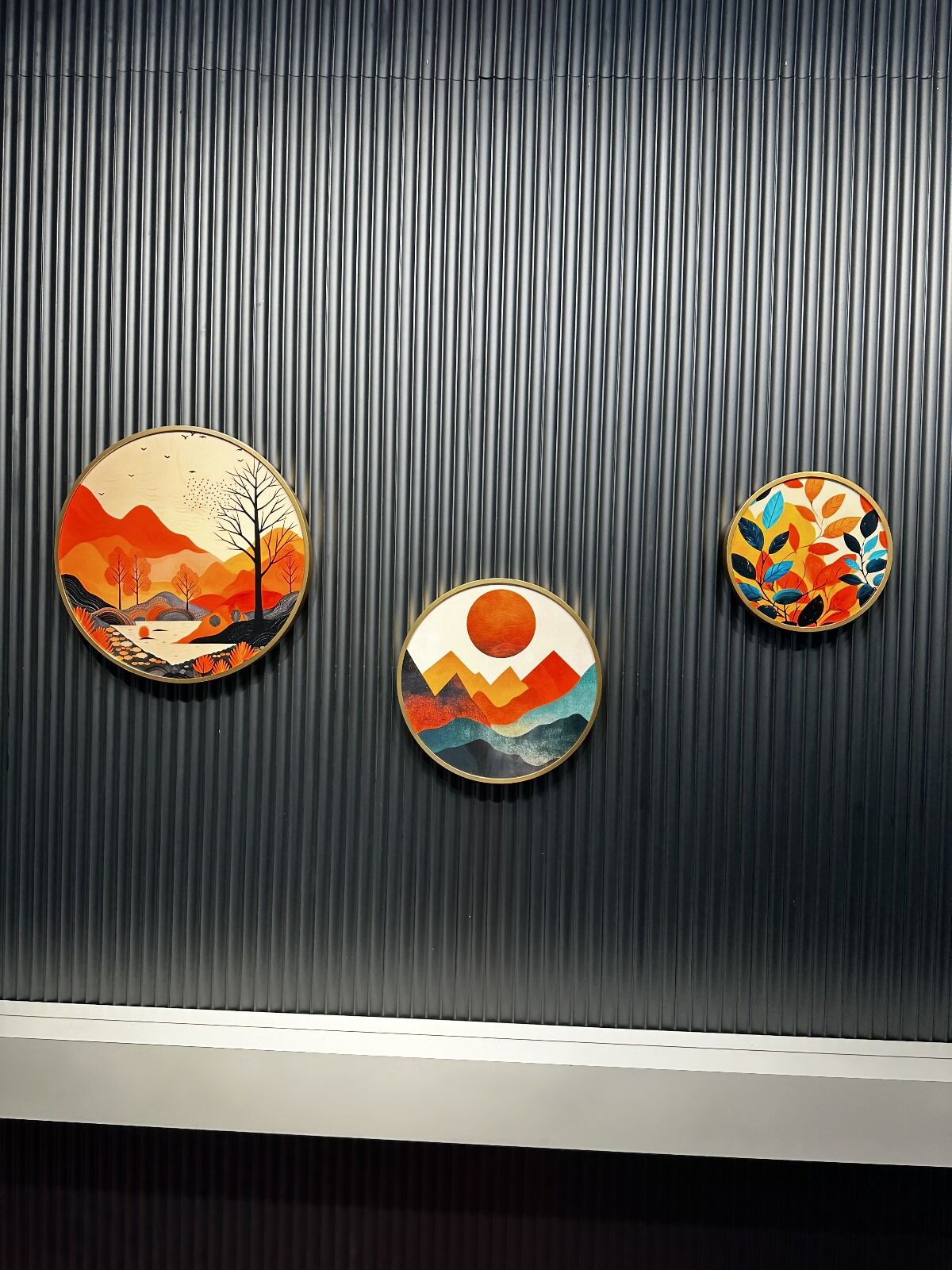 Melinton Yuvarlak Çerçeveli Camlı Tablo