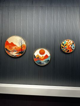 Melinton Yuvarlak Çerçeveli Camlı Tablo