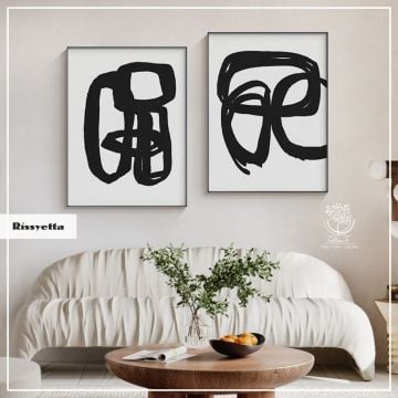 Rissyetta İkili Tablo Gold - 40x50 CM