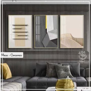 Condensed Üçlü2 Tablo Gold - 40x50 CM
