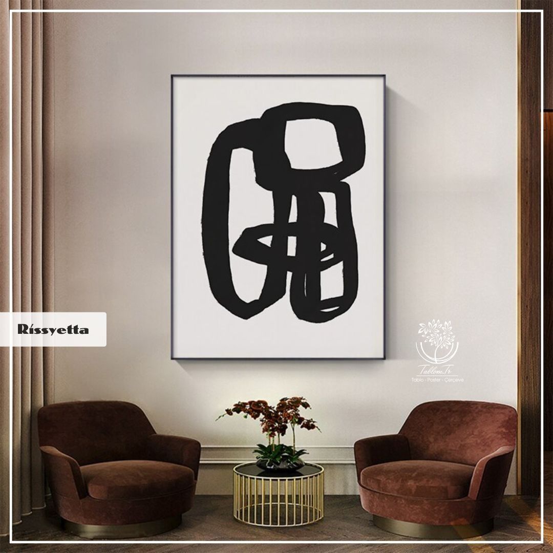 Rissyetta Tekli Tablo Siyah - 70x100 CM