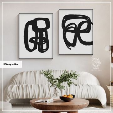 Rissyetta İkili Tablo Gold - 50x70 CM