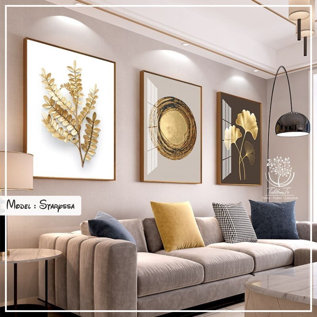 Staryssa Üçlü2 Tablo Beyaz - 50x70 CM