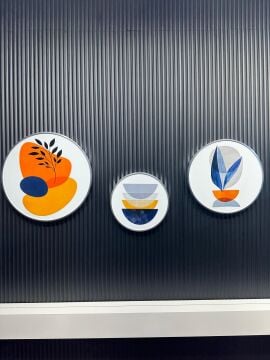 Mona Yuvarlak Çerçeveli Camlı Tablo