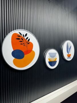 Mona Yuvarlak Çerçeveli Camlı Tablo