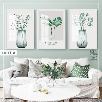 Frescito Üçlü Set Tablo Beyaz - 30x40 CM