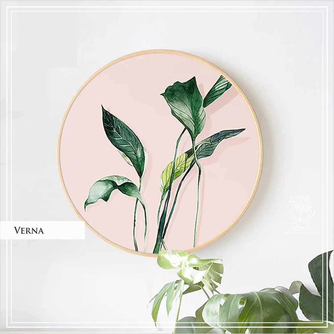 Verna1 Yuvarlak Çerçeveli Camlı Tablo