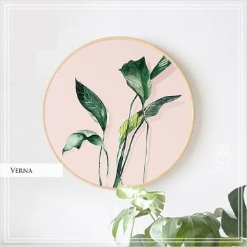 Verna1 Yuvarlak Çerçeveli Camlı Tablo