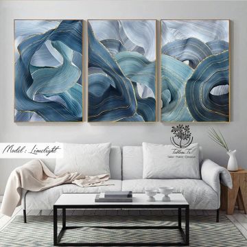 Limelight Üçlü Tablo Beyaz - 70x100 CM