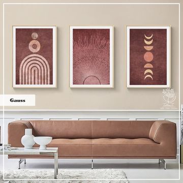 Gauss Üçlü Set Tablo Gümüş - 21x30 CM