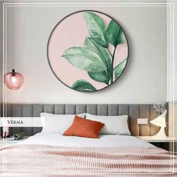 Verna2 Yuvarlak Çerçeveli Camlı Tablo