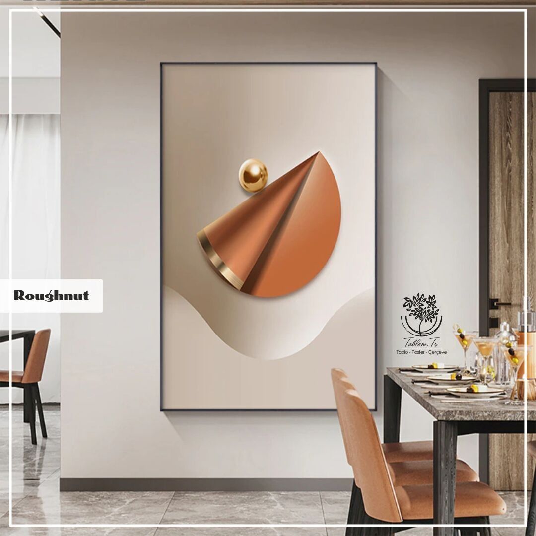 Roughnut Tekli Tablo Siyah - 40x50 CM