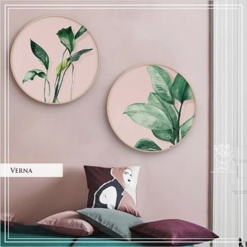 Verna Yuvarlak Çerçeveli Camlı Tablo