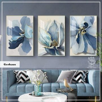 Gerhaus Üçlü Set Tablo Gold - 50x70 CM