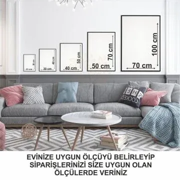 Dijital Baskılı Metal Çerçeveli Camlı Üçlü Dekoratif Tablo - Beyaz Düş