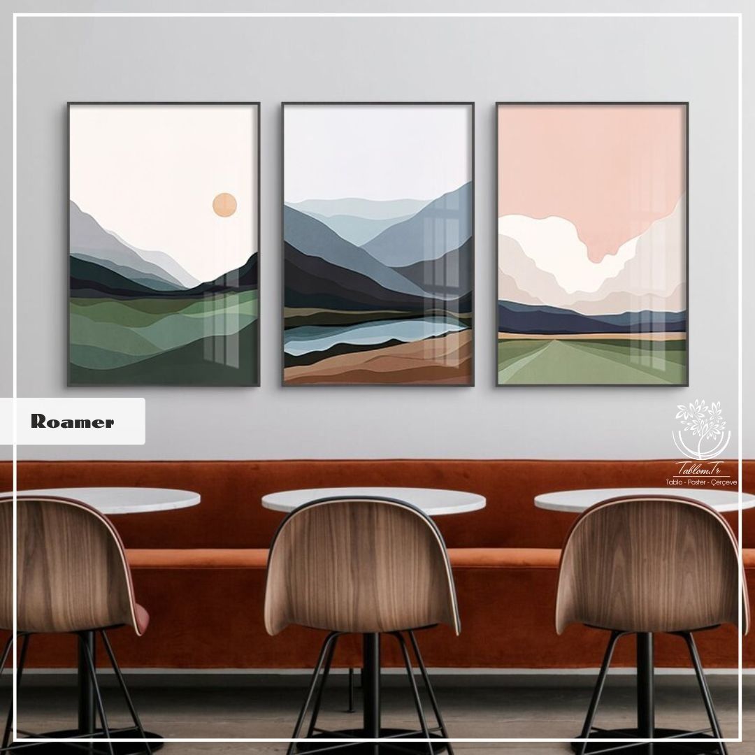 Roamer Üçlü Tablo Gold - 40x50 CM