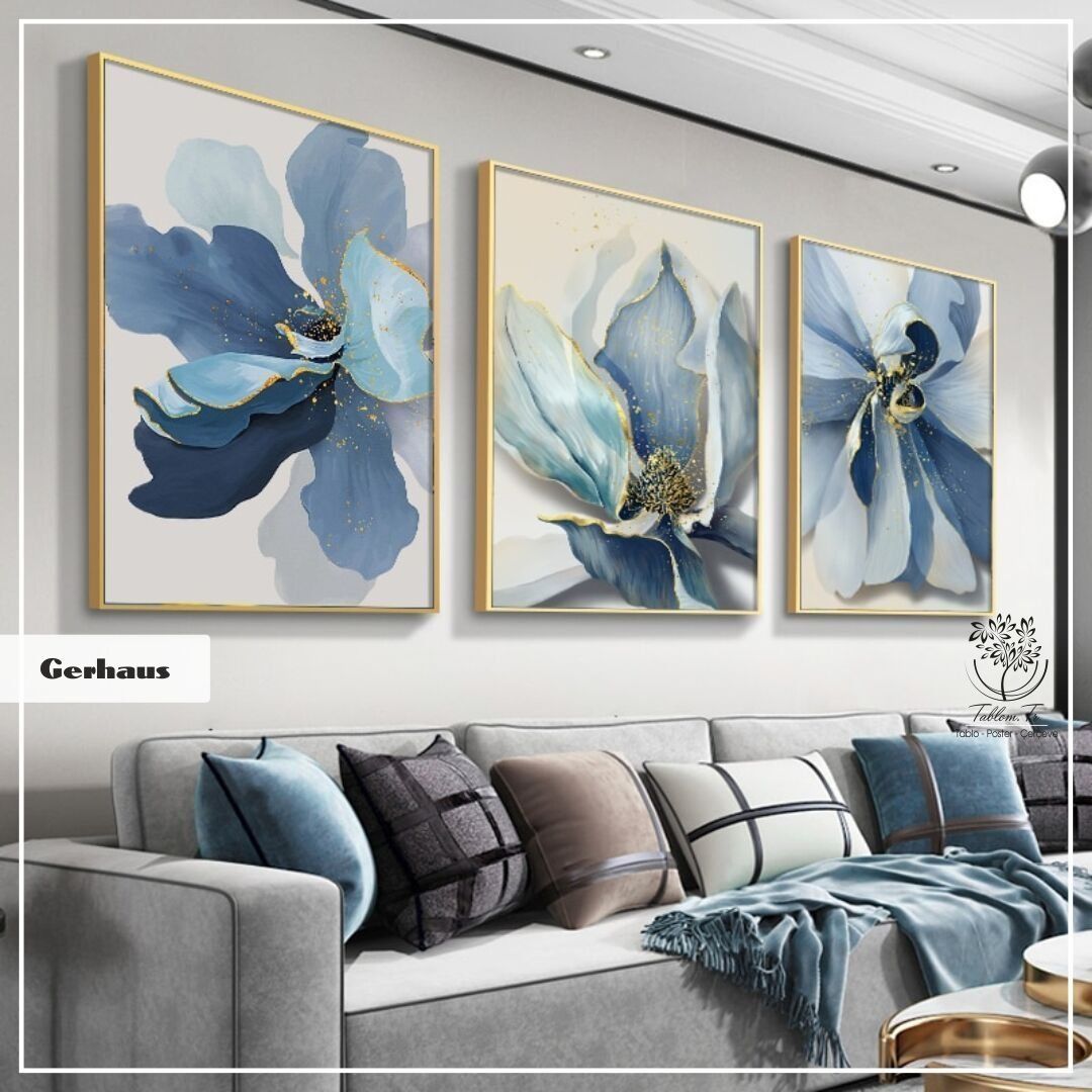 Gerhaus Üçlü Set Tablo Siyah - 50x70 CM