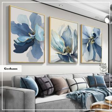 Gerhaus Üçlü Set Tablo Siyah - 50x70 CM