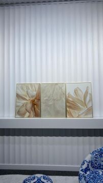 Dijital Baskılı Metal Çerçeveli Camlı Üçlü Dekoratif Tablo - Nura