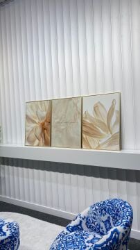 Dijital Baskılı Metal Çerçeveli Camlı Üçlü Dekoratif Tablo - Nura