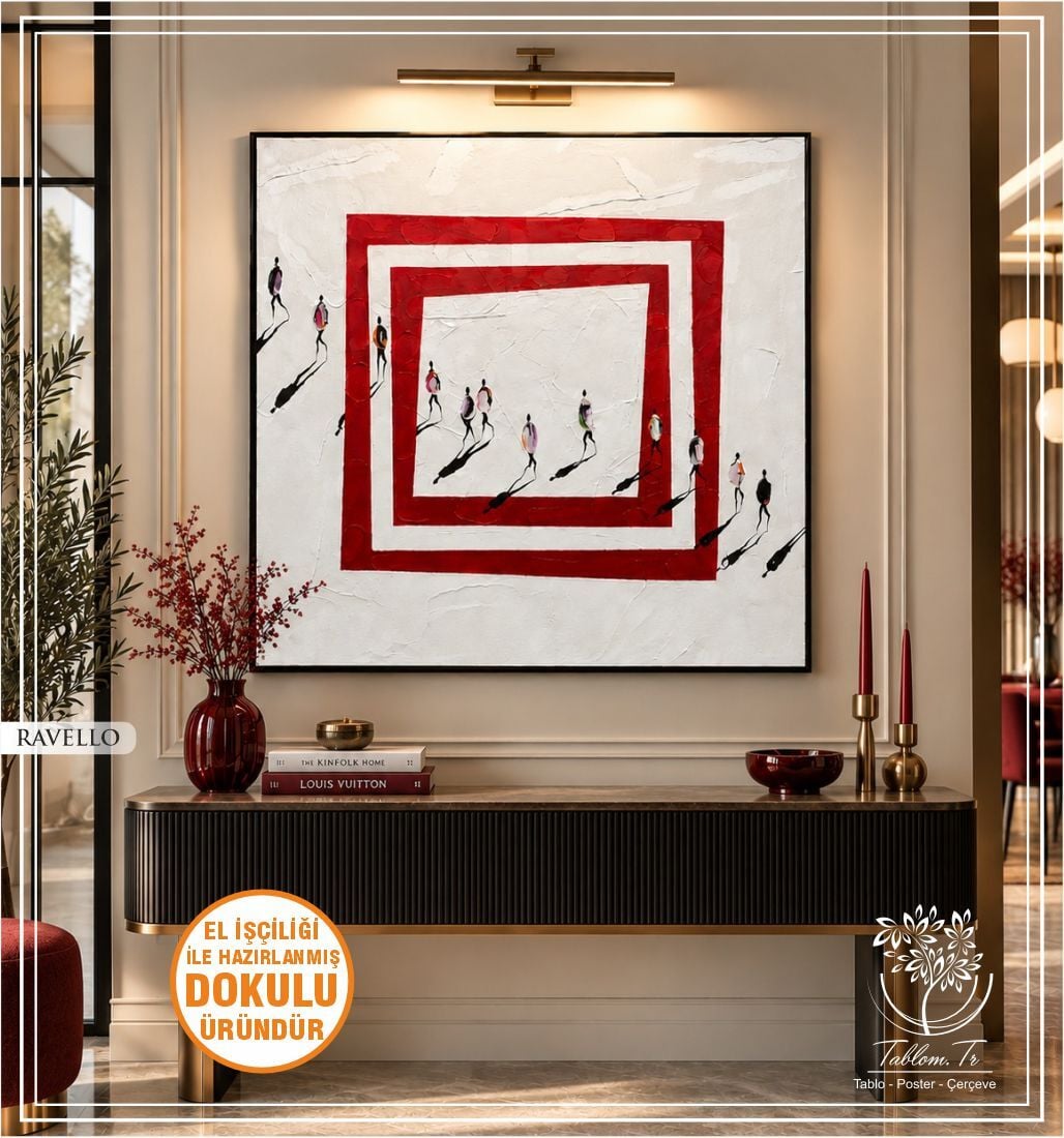 Ravello | El İşçiliği Dokulu Tablo Seti 120x120