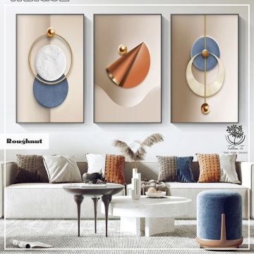 Roughnut Üçlü Tablo Beyaz - 30x40 CM