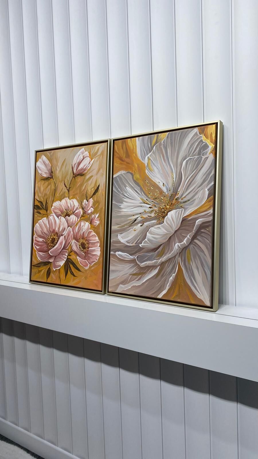 Gold Essence | El İşçiliği Dokulu Tablo Seti 50x70