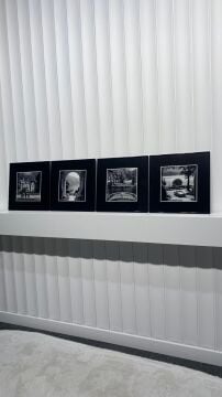 Metal Çerçeveli Camlı 4'lü Dekoratif Tablo Seti - Stillness