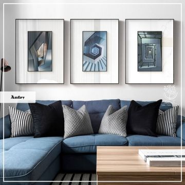 Antry Üçlü Tablo Beyaz - 21x30 CM