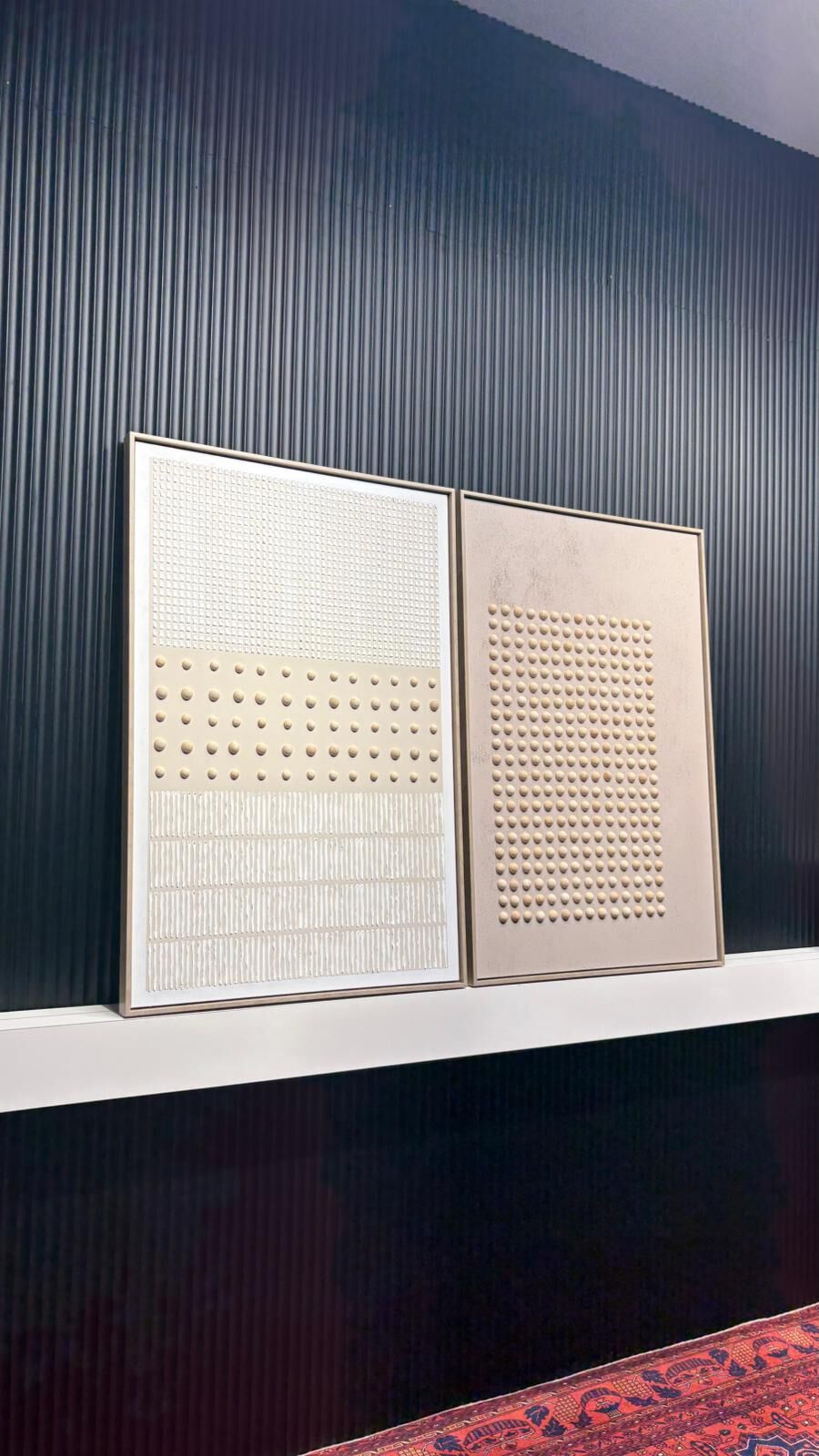 Geometrik Sessizlik - 80x120 Cm İkili Dokulu İthal Tablo
