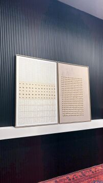 Geometrik Sessizlik - 80x120 Cm İkili Dokulu İthal Tablo
