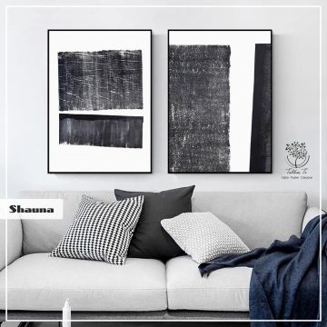 Shauna İkili Tablo Siyah - 21x30 CM