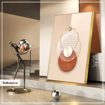 Sahanaya Tekli Tablo Gold - 70x100 CM
