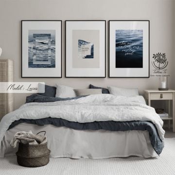 Lucas Üçlü Tablo Gold - 50x70 CM