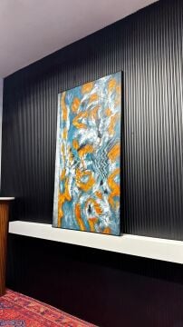Aurora Flames - 100x180 Cm Dokulu İthal Tablo