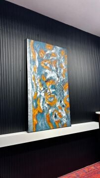 Aurora Flames - 100x180 Cm Dokulu İthal Tablo
