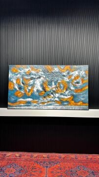 Aurora Flames - 100x180 Cm Dokulu İthal Tablo