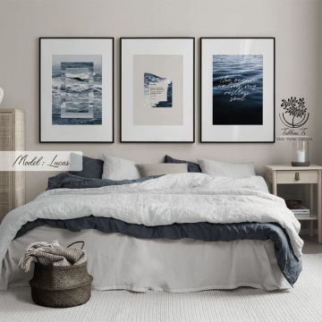 Lucas Üçlü Tablo Beyaz - 70x100 CM