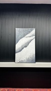 Beyaz Fırtına - 80x140 Cm Dokulu İthal Tablo