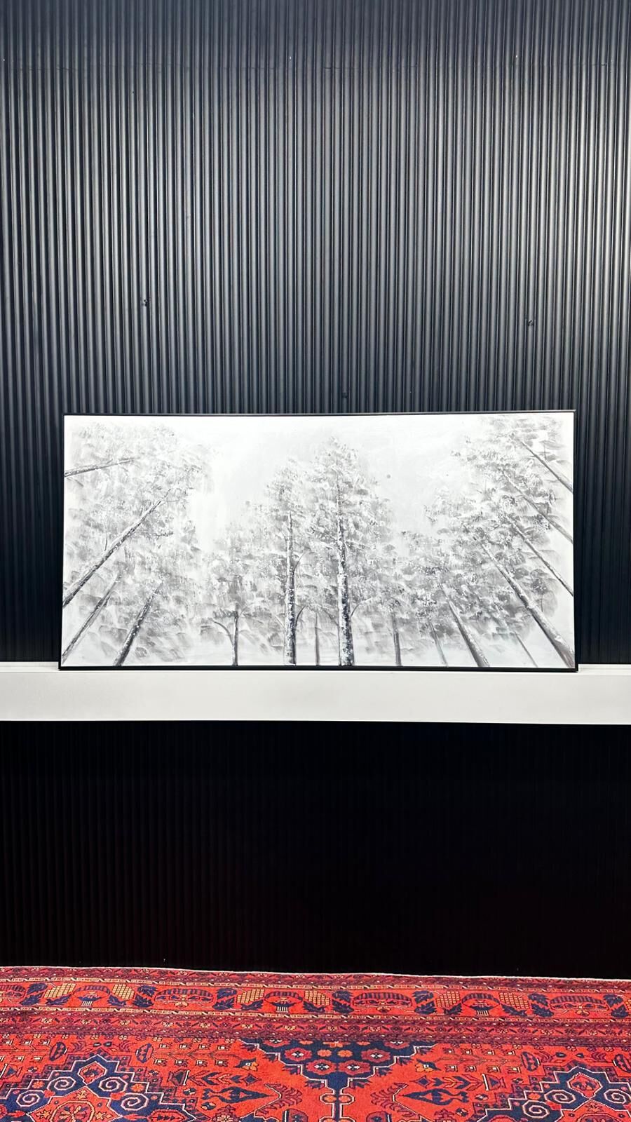 Kış Sessizliği - 80x160 Cm Dokulu İthal Tablo