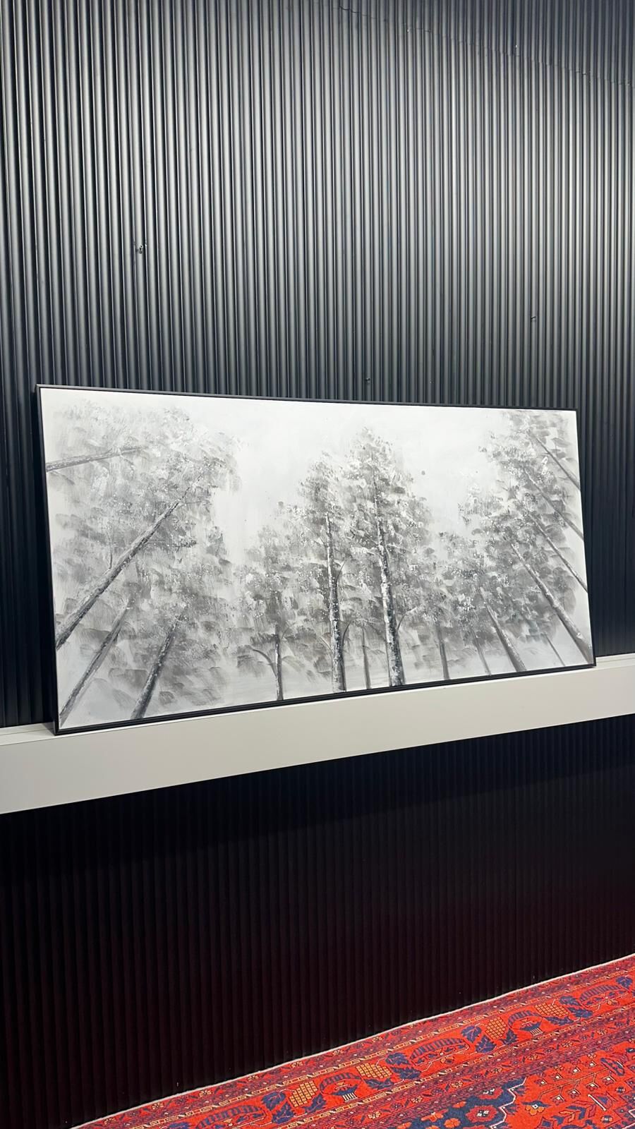 Kış Sessizliği - 80x160 Cm Dokulu İthal Tablo