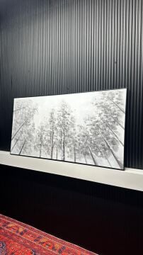 Kış Sessizliği - 80x160 Cm Dokulu İthal Tablo