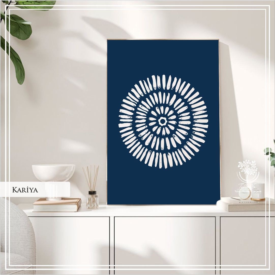 Metal Çerçeveli Camlı Kariya Dekoratif Tablo Siyah - 21x30 CM - Tekli3