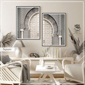 Square İkili Tablo Siyah - 21x30 CM