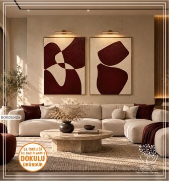 Bordenza | El İşçiliği Dokulu Tablo 70x100 İkili