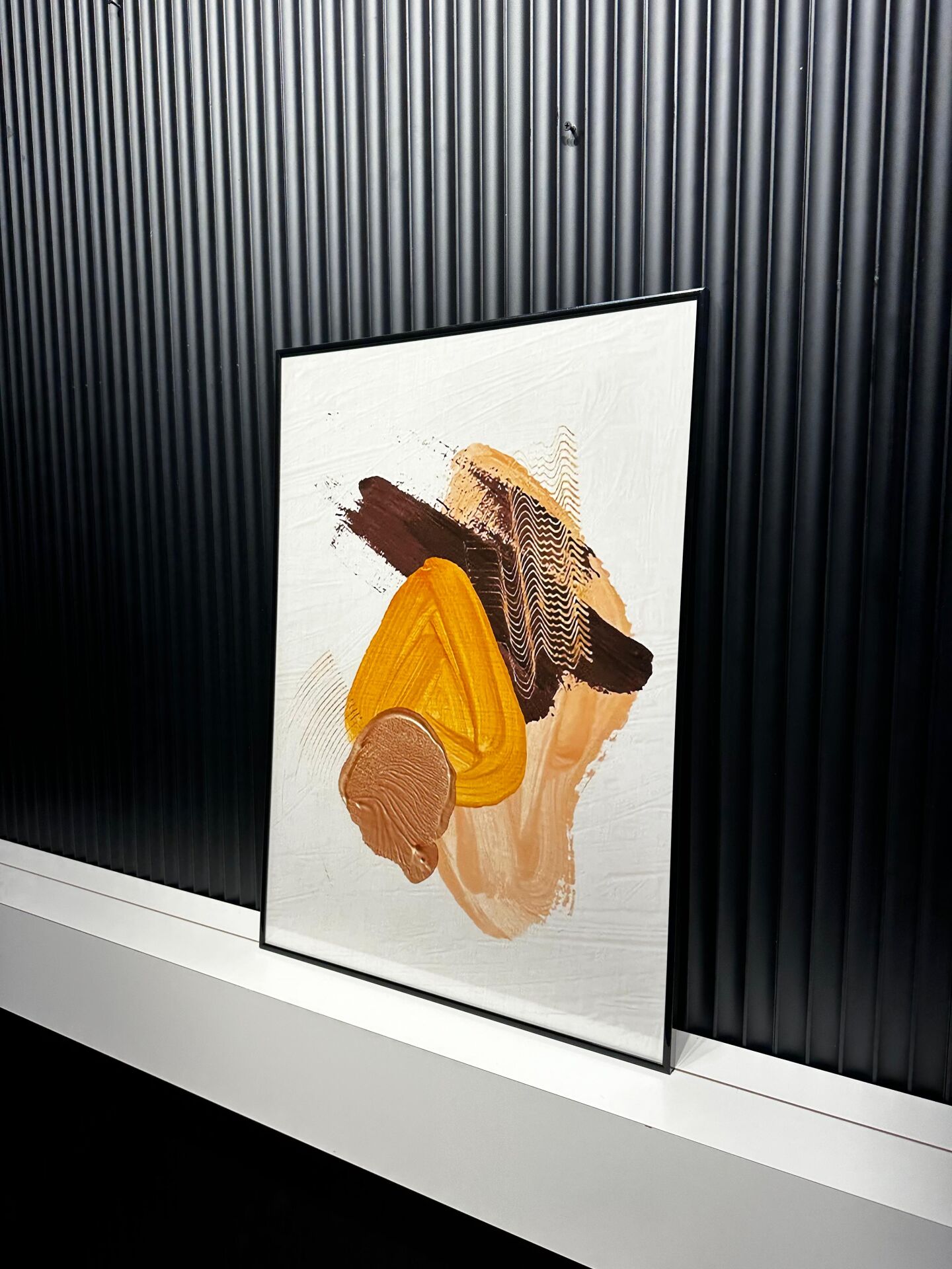 Dijital Baskılı Metal Çerçeceli Camlı Tekli Tablo - Toprak Esintisi Model A