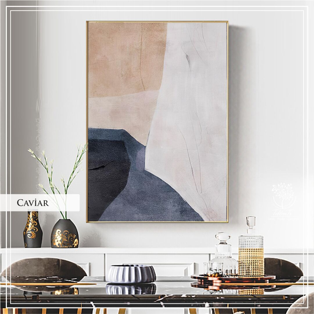 Metal Çerçeceli Camlı Caviar Tekli Tablosu