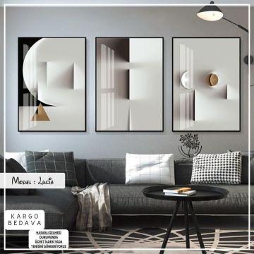 Lucia Üçlü2 Tablo Siyah - 21x30 CM