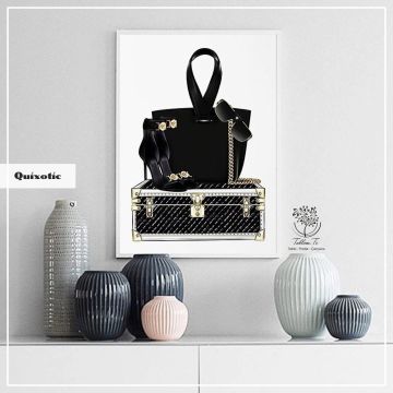 Quixotic Tekli Tablo Siyah - 30x40 CM